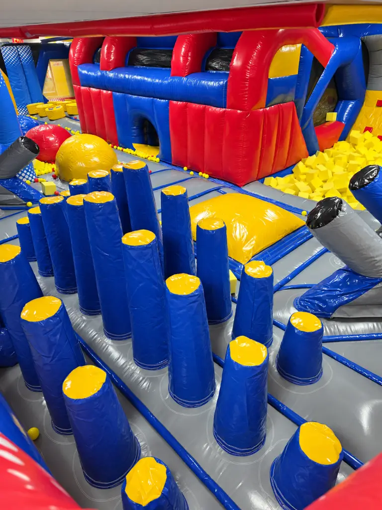 Updated inflatable park at Laser Bounce Queens